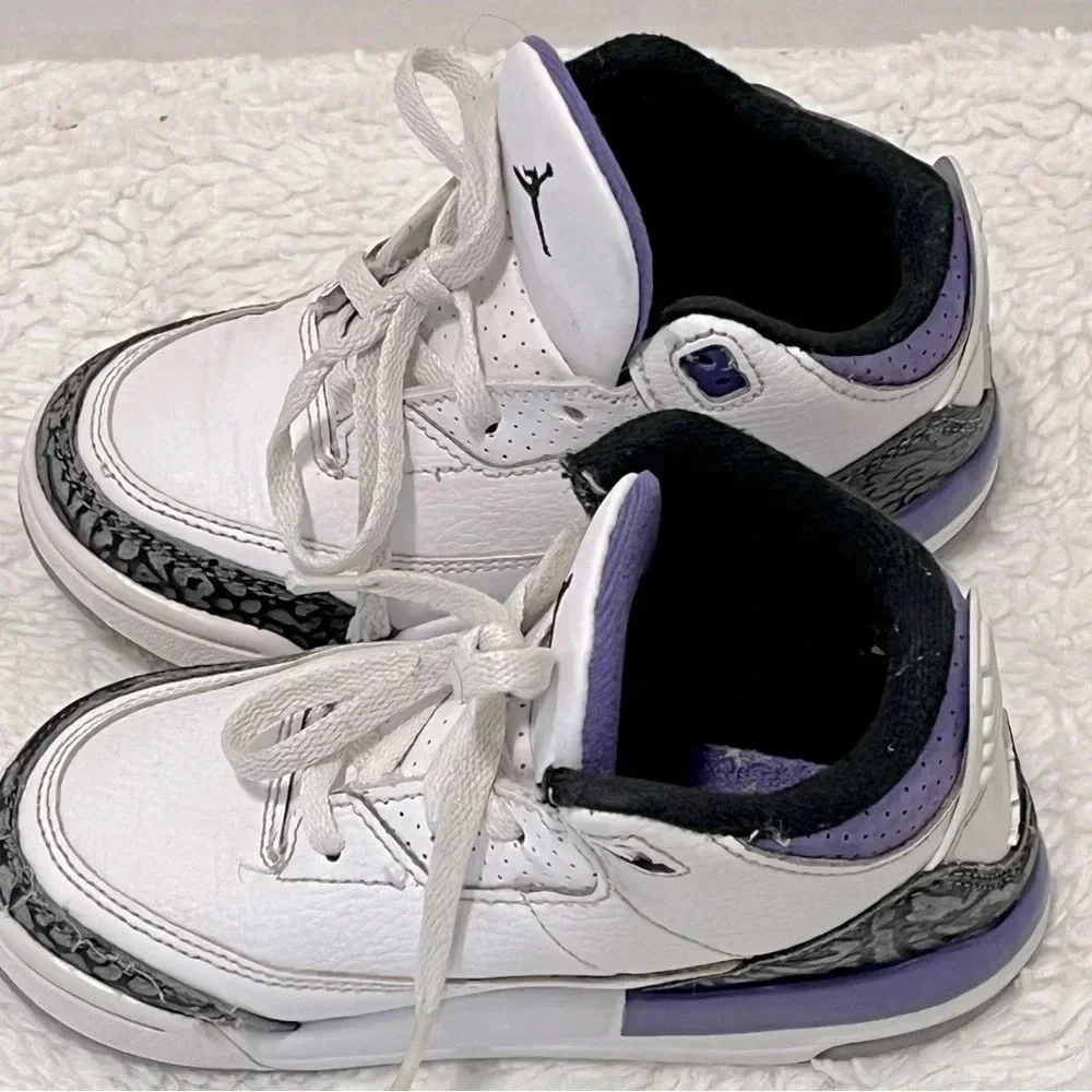 Nike Air Jordan 3 Retro TD Dark Iris size 10C miniature version Jordan 3 release